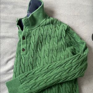Gorgeous green Land’s End cotton knit sweater